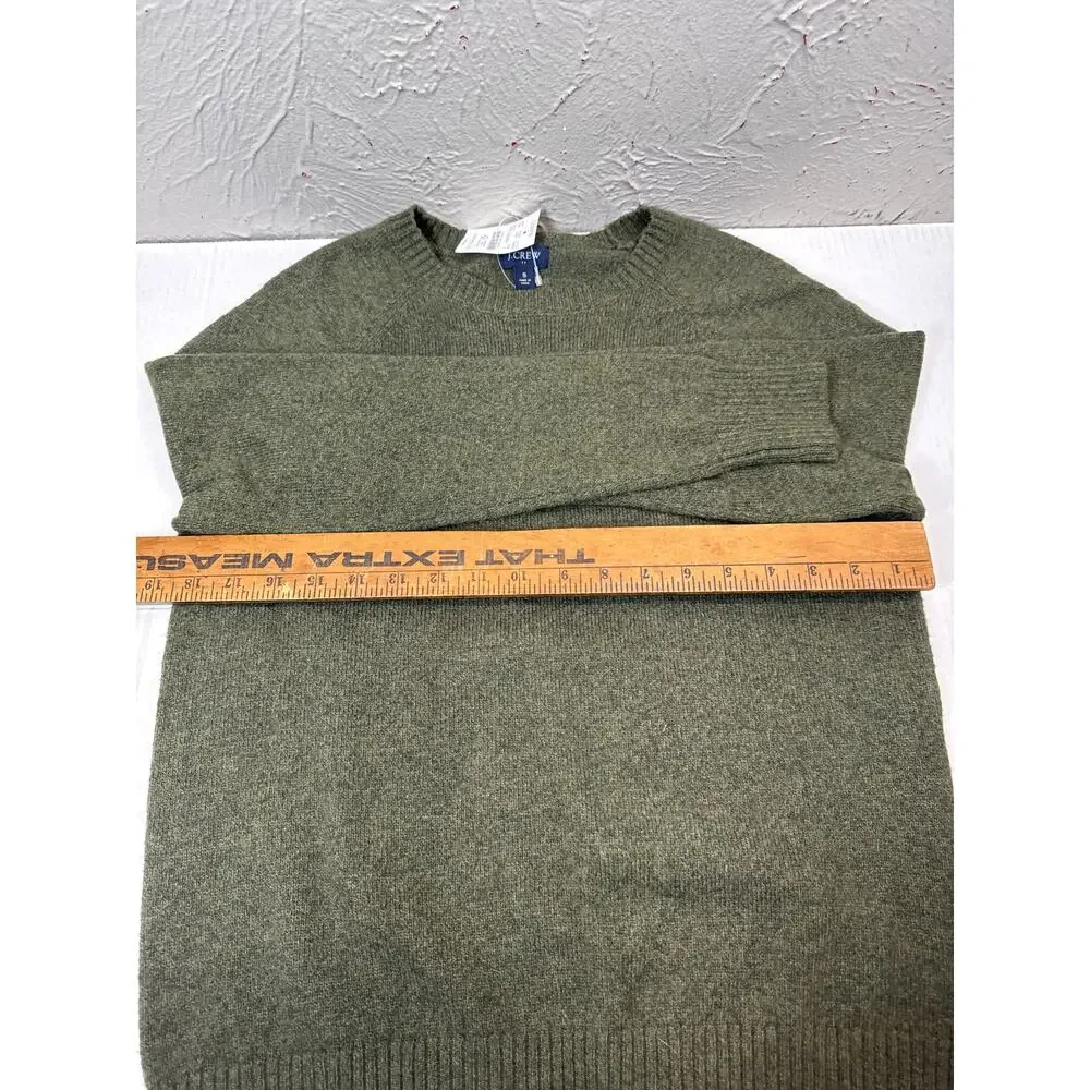 J.Crew Marled Olive Green Lambswool Blend Sweater Men's Size‎ Small NWT